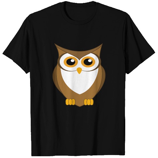 Owl Pet Brown Owl Cute Cartoon T-Shirts