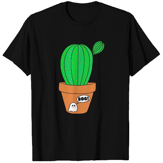 Cute Cactus In Halloween ghosts TerraCotta Pot T-Shirts
