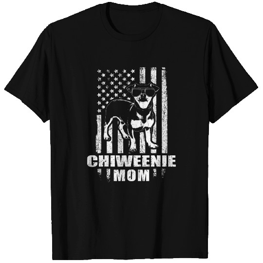Chiweenie Mom Cool vintages Retro Proud American T-Shirts