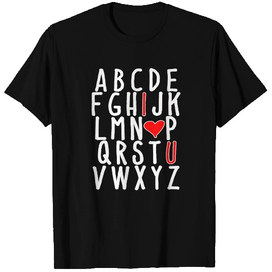 ABC Alphabet I Love You Valentines Day for English Teacher T-Shirts