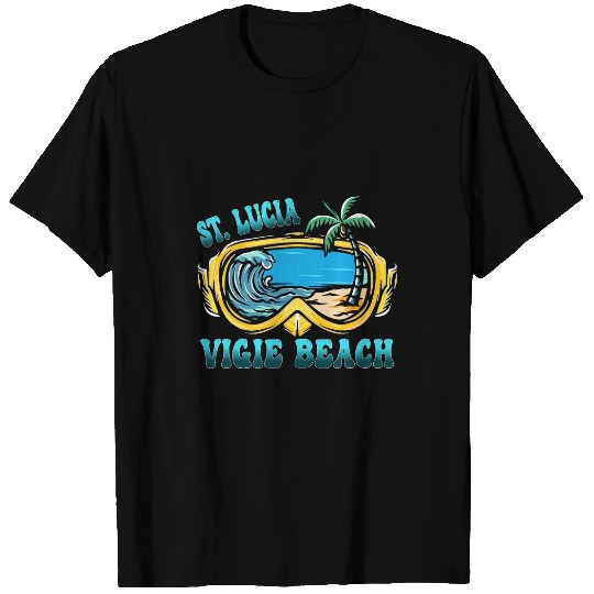 Vigie Beach St Lucia Vacation Beach T-Shirts