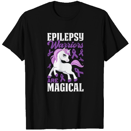 Epilepsy Warriors Are Magical Purple Ribbon Unicorns Lover T-Shirts
