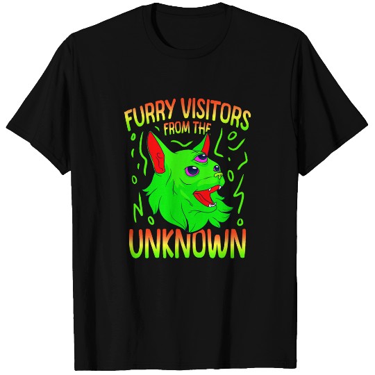 UFO UAP Space Funny Cat Unknown Flight Object Alien 1 T-Shirts