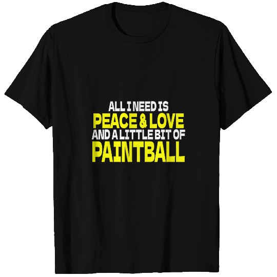 paintballs Markierer Design Gotcha Peace Love Paintball T-Shirts