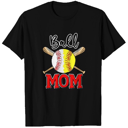 Ball Mom Baseball Softball Mom Team Sports T-Shirts