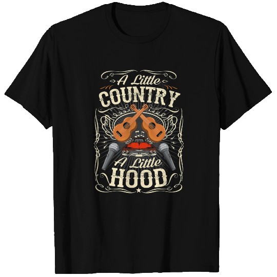A Little Country A Little Hood vintages Western Hip Hop Rap T-Shirts