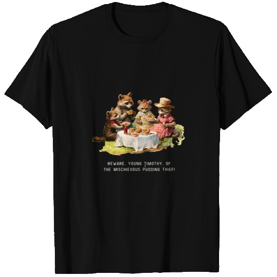 Raccoon Pet Mischievous Raccoon Picnic T-Shirts
