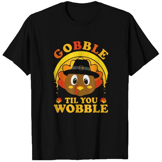 Lacrosse Gift Gobble till You Wobble Baby Funny Turkey Day Gobble T-Shirts