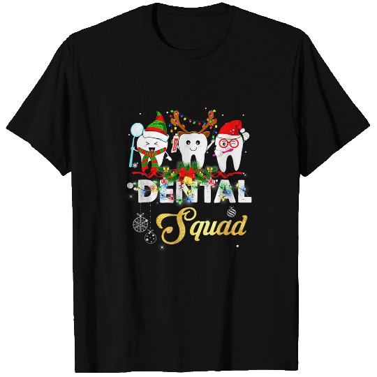 cute dentists hygienist santa hat christmas dental squad T-Shirts