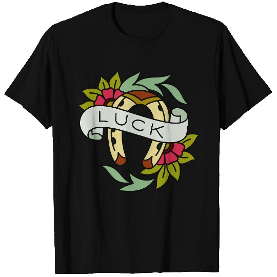 Old School Traditional Tattoo Luck Horseshoe T-Shirts