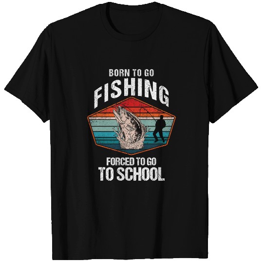 vintages Retro Sun Freshwater Trout Fishing Fisherman Angler T-Shirts