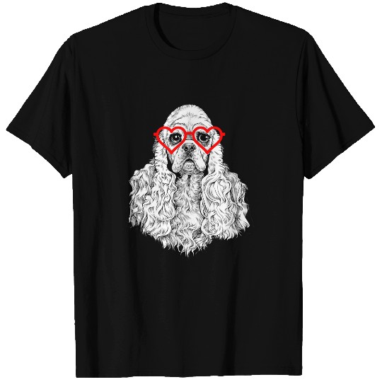 American Cocker Spaniel Valentines Day Dog mom Dog Lover T-Shirts