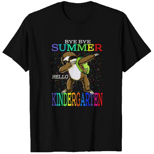 Sloth Pet Bye Bye Summer Hello Kindergarten Sloth T-Shirts
