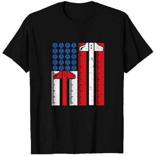 Architect USA Flag Men Women 4th of July American Flag T-Shirts