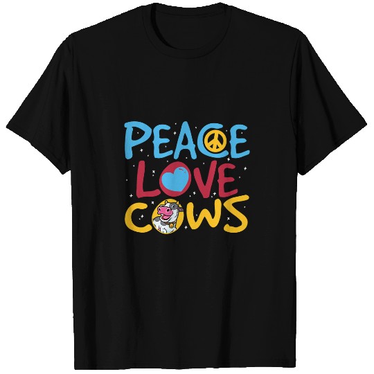 Cow Lover Cute Peace Love Cow For Men Women Kids Funny Animal 22 T-Shirts