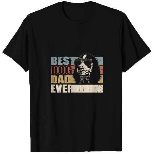 bests Dog Dad Ever funny glasses Cocker Spaniel retro T-Shirts