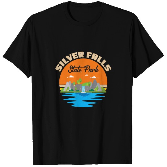 Oregon State Park Souvenir Silver Falls Waterfall Hike T-Shirts