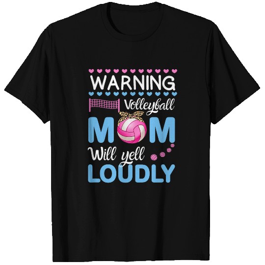Cute Volleyballs For Women Leopard Cool Volleyball Mom T-Shirts