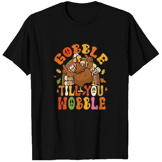 Lacrosse Gift Gobble Till You Wobble Family Thanksgiving Turkey T-Shirts