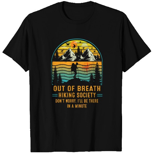 Out Of Breath Hiking Society vintages Hiking Moutain Lover T-Shirts