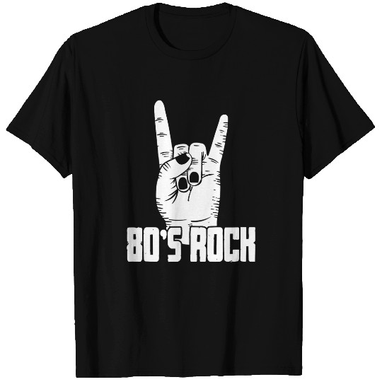 80s Rock Hand Sign Band Musician Rock Concert T-Shirts