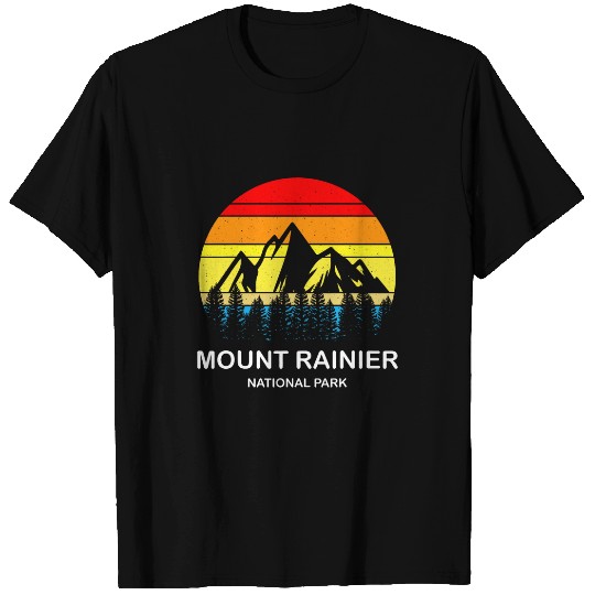 vintages Mount Mt Rainier National Park Souvenir Hike T-Shirts