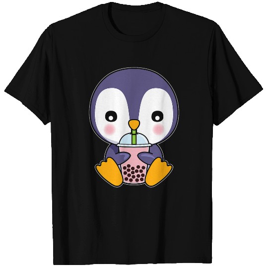 Penguin Pet Boba Bubble Milk Tea Kawaii Cute Animal Lover T-Shirts