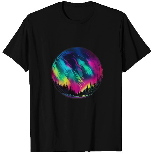 Alaska Aurora Borealis Nature Wilderness Hiking and Camping T-Shirts
