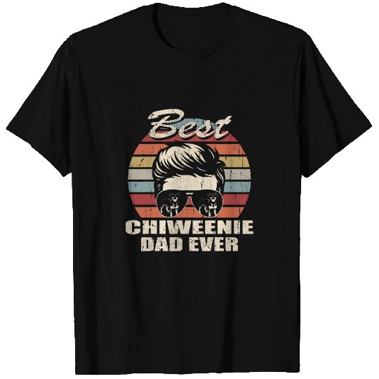 bests Chiweenie Dad Ever Dad Life vintages Retro Dog T-Shirts