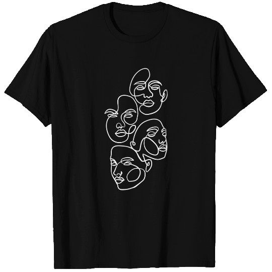 Aesthetic Drawing Streetwear Abstract Line Art Trendy T-Shirts