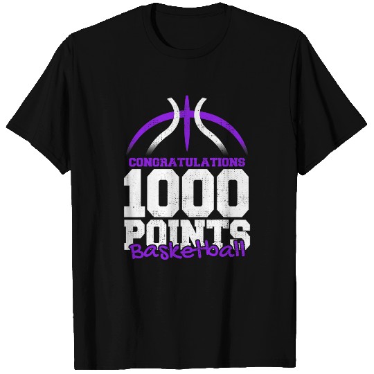 1000 Points Basketball Scorer High School Basketball Player 3 T-Shirts