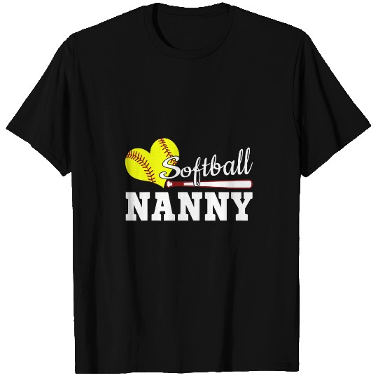Funny Softball Nanny Baseball Lover Women Mothers Day 1 T-Shirts