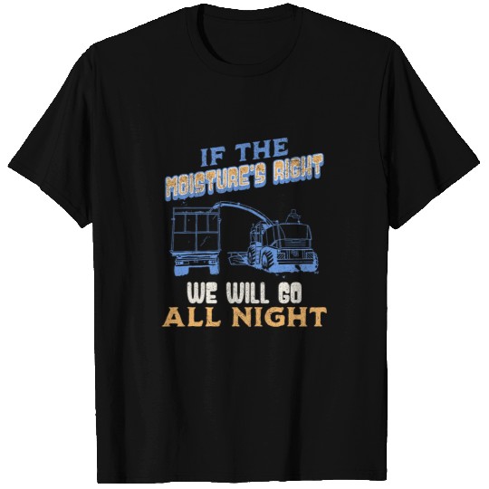 Combine Driving Harvest Funny Farming If The Moistures 3 T-Shirts