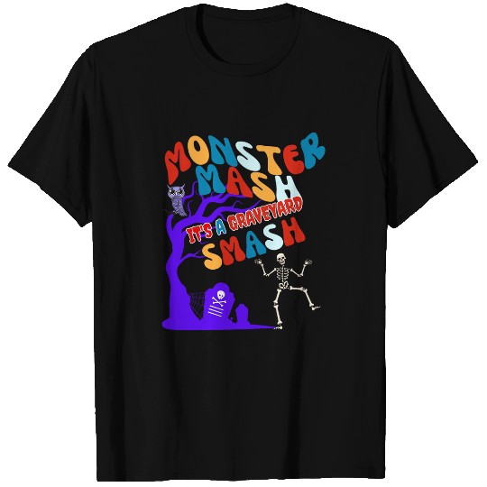 Owl Pet Funny Halloween Party Owl Its a Monster Mash Graveyard Smash T-Shirts