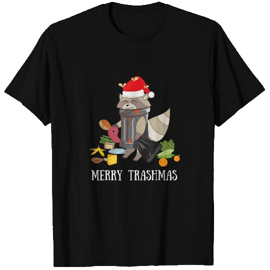 Raccoon Pet Merry Trashmas Raccoon Santa Claus Trash Panda Christmas 3 T-Shirts