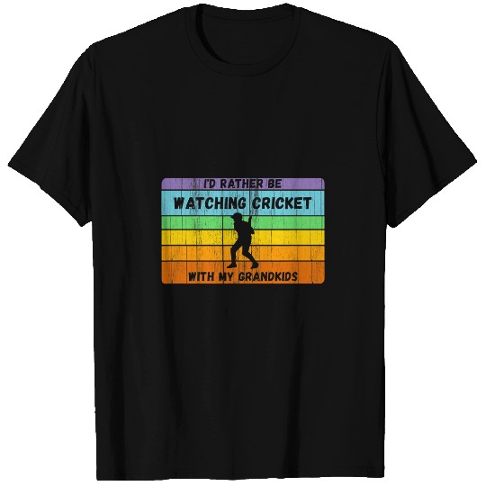 Cricket Fan Rather Be Cricket With Grandkids vintages Cricket T-Shirts