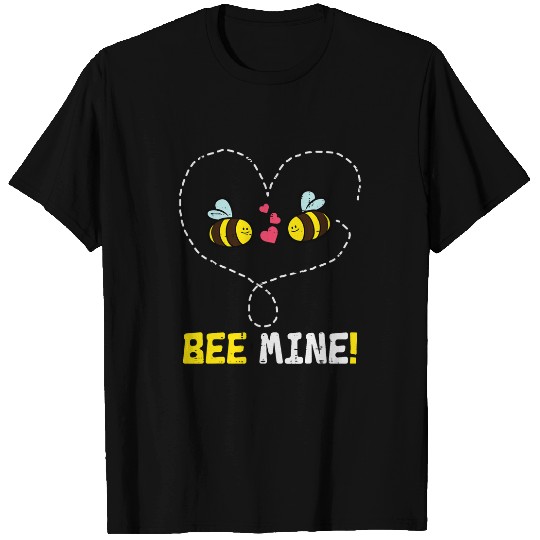 Valentines Day Bee Mine Cute Couple Beekeeper Men Women Kids T-Shirts