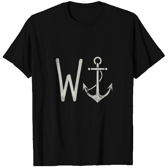 Wanker W Anchor Funny Nautical slang Insult wordplay sailing T-Shirts