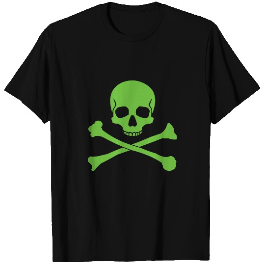 Green Skull and Crossbones Pirate T-Shirts