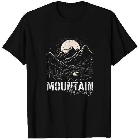 Womens Hiking Mountain Nature Sunrise Camping Explore Hers T-Shirts
