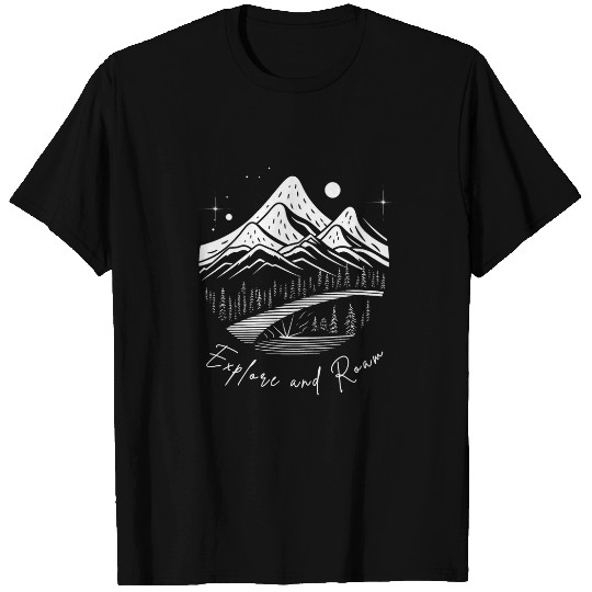 Women Hiking Mountain Nature Sunrise Camping Explore Hers 1 T-Shirts