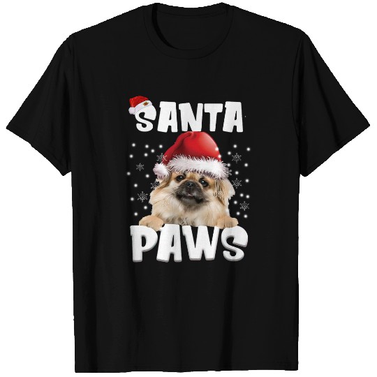 Funny Tibetan Spaniel Christmas Lights Tree Dog Lover Xmas T-Shirts