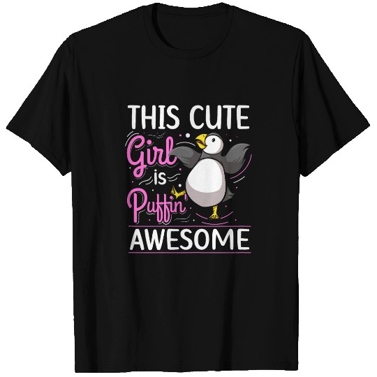 Womens This cute girl is puffin awesome Pun for a Puffin girl T-Shirts