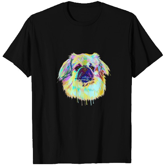 Colourful Splash Dog Tibetan Spaniel T-Shirts