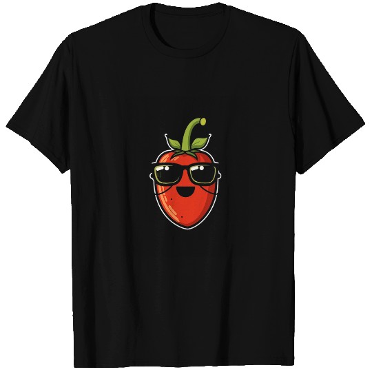Lacrosse Gift Chili Wearing Sunglasses Spicy Chilli Hot Pepper Kawaii T-Shirts