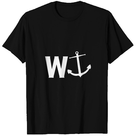 W Anchor Funny Wanker Sailing Boating Slang T-Shirts