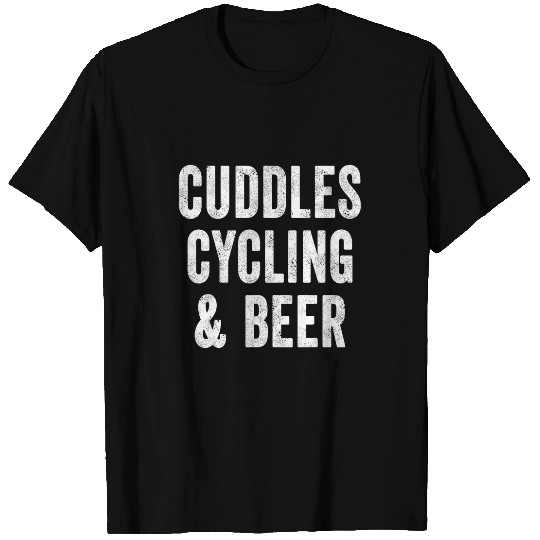 Cuddles Cycling And Beer Funny Biker Spin Mountain Road Bike T-Shirts