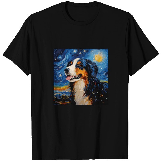 Bernese Mountain Dog Starry Night For Dog Mom Dog Dad 1 T-Shirts