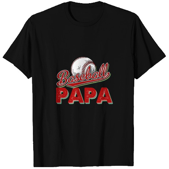 Baseball Design For Men Papa Flag Baseball Fathers Day T-Shirts
