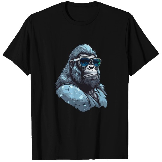 Owl Pet Gorilla Face Angry Growling Scary Silverback Gorilla T-Shirts